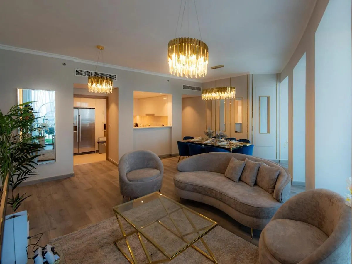 First Class 3Br With Full Dubai Skyline & Sea View Lägenhet